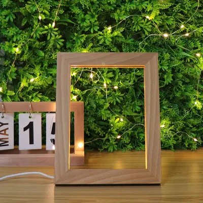 Fotorahmen aus Hartholz, rechtwinklig, einfacher Stil, anpassbare Größe, Holz-Fotorahmen
